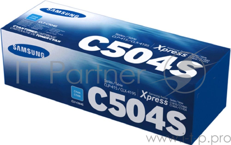 Тонер Картридж SAMSUNG CLT-C504S/ SU027A голубой (1800стр.) для Samsung CLP-415/CLX-4195