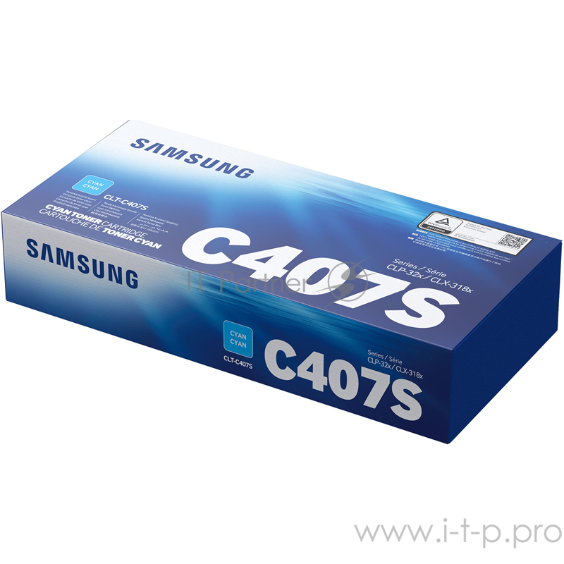 Тонер Картридж SAMSUNG CLT-C407S/ ST998A голубой (1000стр.) для Samsung CLP-320/325/CLX-3185