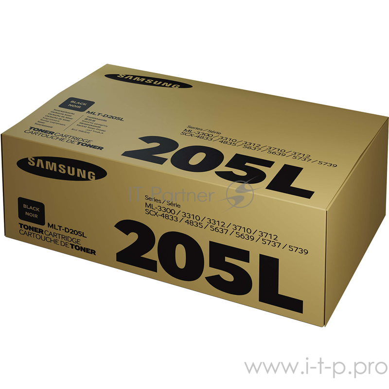 Тонер Картридж SAMSUNG MLT-D205L SU965A черный (5000стр.) для Samsung ML-3310/3710/SCX-5637/4833