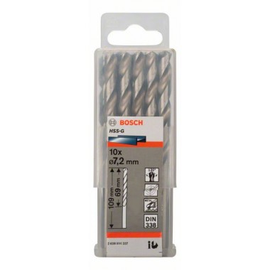 Bosch Bosch X-Line 2608595337 10 HSS-G СВЕРЛ 7.2ММ