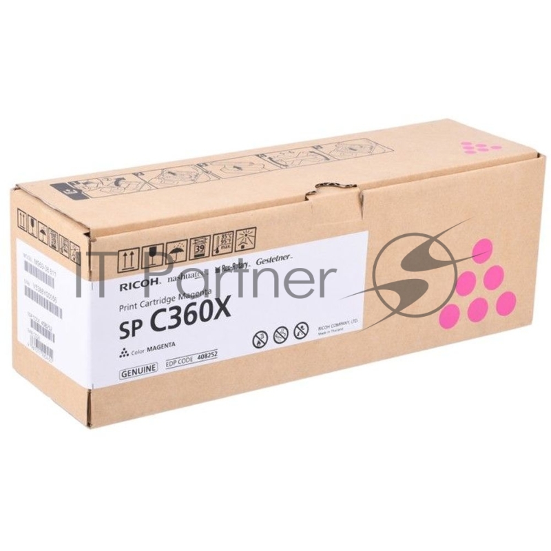 Принт-картридж малиновый, тип SP C360X (9K, только для МФУ) Ricoh SP C361SFNw