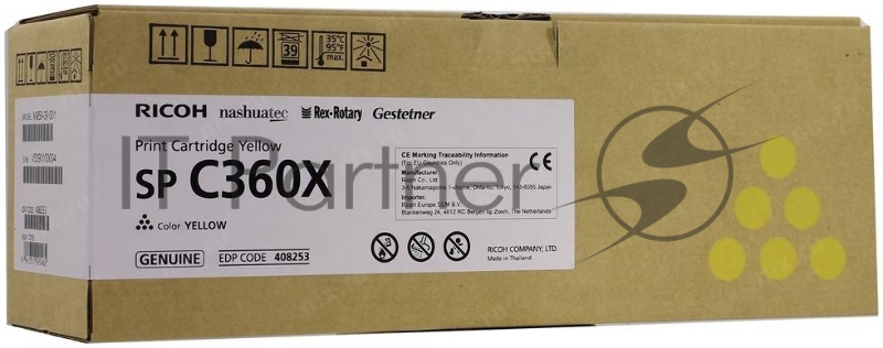 Принт-картридж желтый, тип SP C360X (9K, только для МФУ) SP C361SFNw