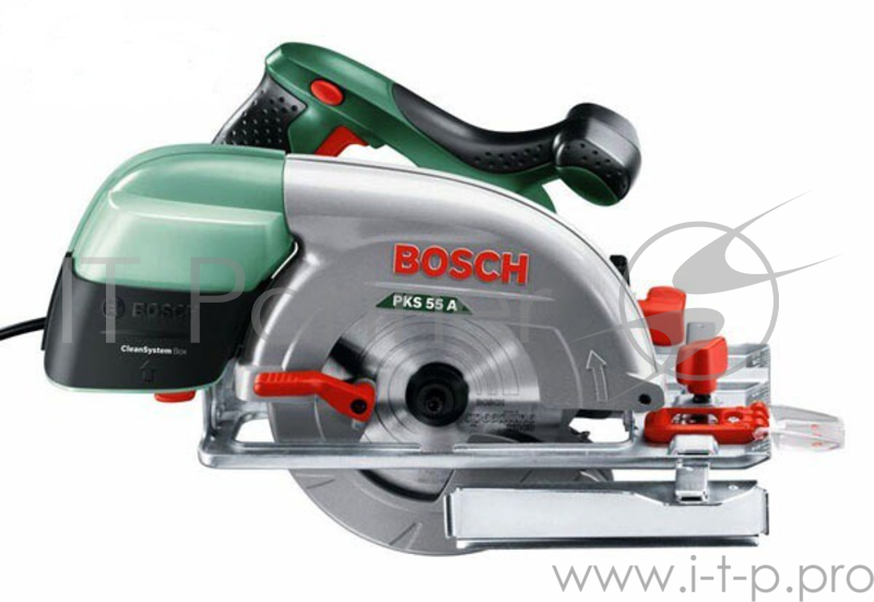 Пила Bosch PKS 55 Ручная дисковая пила 0603500020 {Мощность/напряжение: 1200 Ватт , число оборотов/частота: 0 - 5300 об/мин, вес: 3,9 кг, шлифподошва/направляющая:145 х 290 мм}