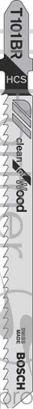 Bosch Bosch T 101 BR 2608630014 набор пилок для лобзика, 5 шт, по дереву