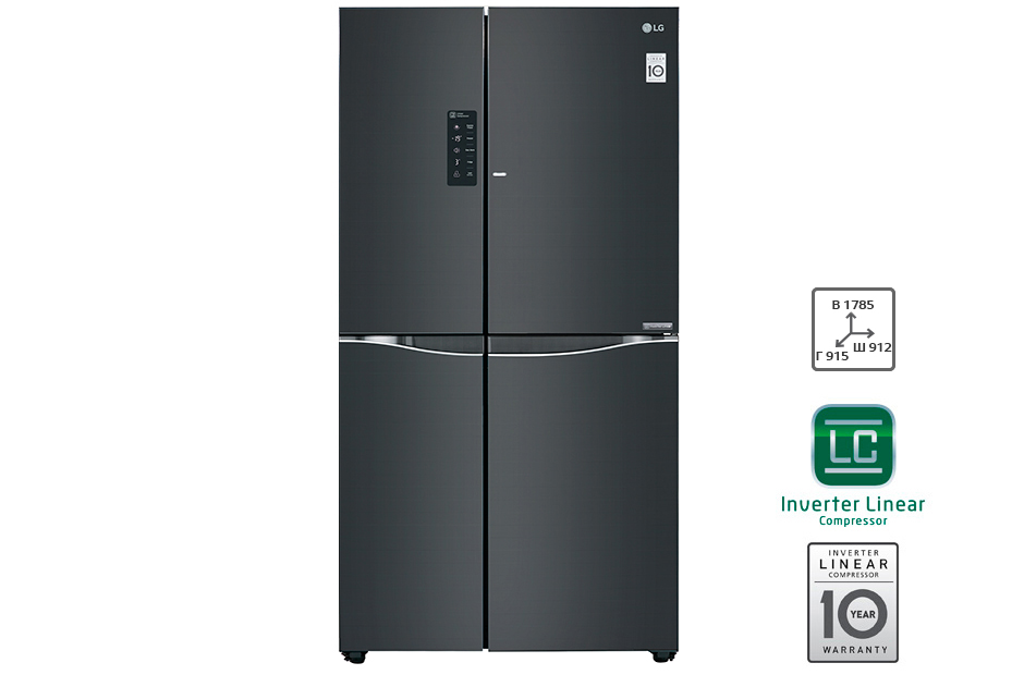 Холодильник LG GC-M257UGBM черный (инверторный Линейный компрессор)