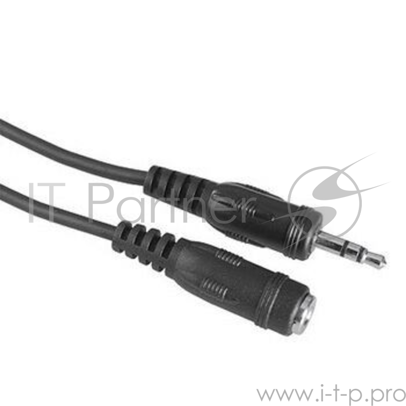 Кабель-удлинитель аудио Hama H-30448 Jack 3.5 (m)/Jack 3.5 (f) 2.5м. черный (00030448)