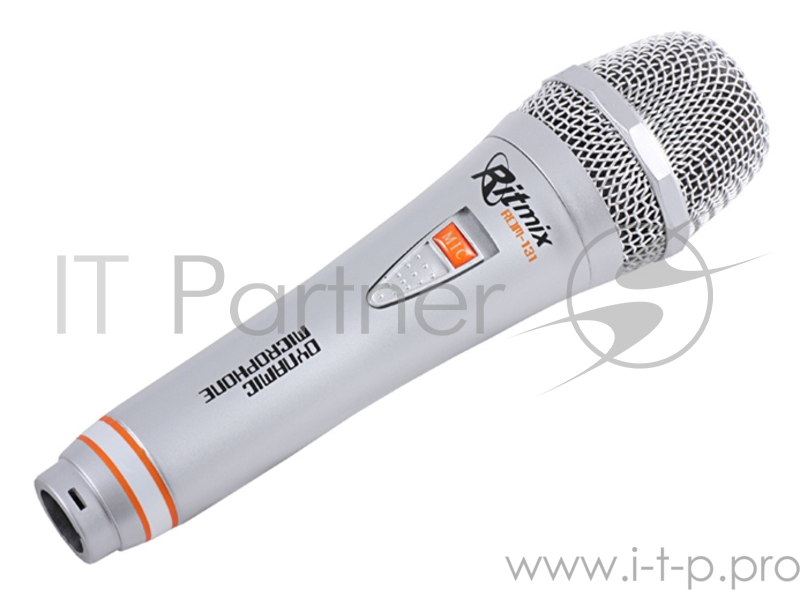 Микрофон проводной Ritmix RDM-131 серебристый