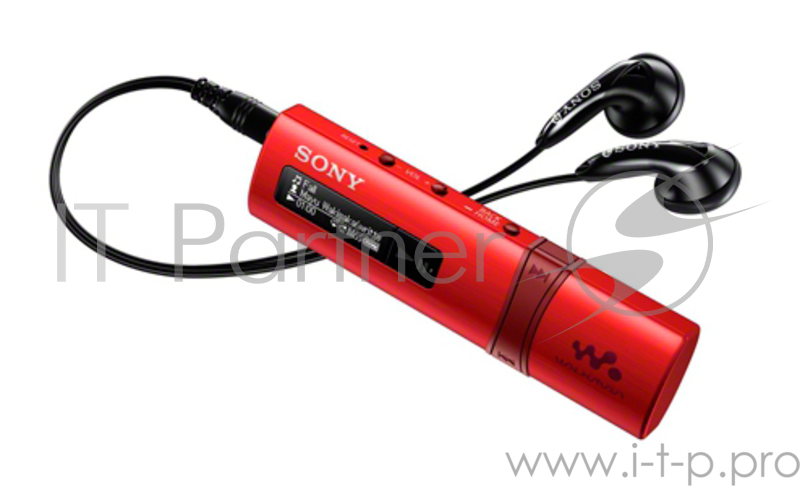 Плеер MP3-плеер SONY NWZB183F flash 4Гб красныйNWZ-B183F/RC