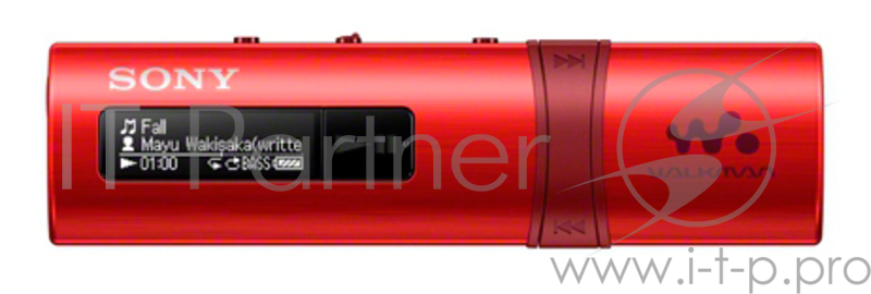 Плеер MP3-плеер SONY NWZB183F flash 4Гб красныйNWZ-B183F/RC