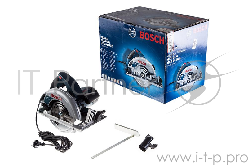 Пила Bosch GKS 65 Пила дисковая 0601667000 { 1600 Вт,190х30мм, 66мм, плавн.пуск,4,8кг, коробка }