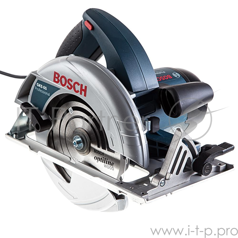 Пила Bosch GKS 65 Пила дисковая 0601667000 { 1600 Вт,190х30мм, 66мм, плавн.пуск,4,8кг, коробка }