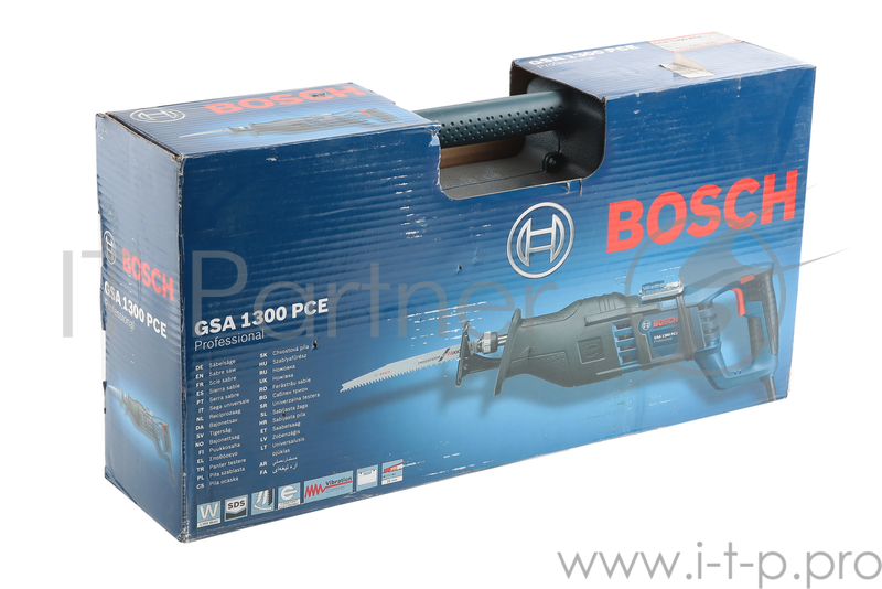 Пила Bosch GSA 1300 PCE Пила лезвийная 060164E200 {1300 Вт, 250мм по дереву, раб.ход19мм, 0-2800об/мин, 4кг, кейс}