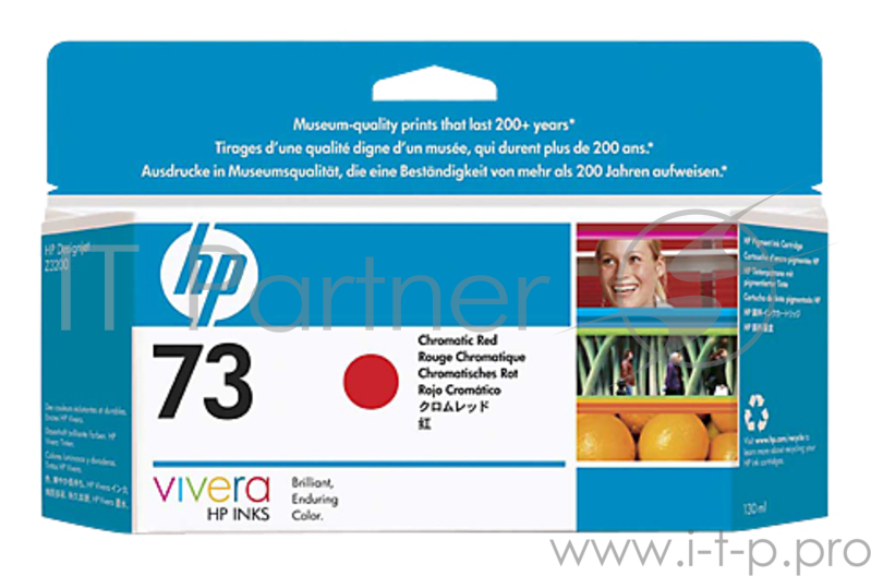 Картридж струйный HP 73 CD951A хроматический красный для HP DJ Z3200 (130мл)