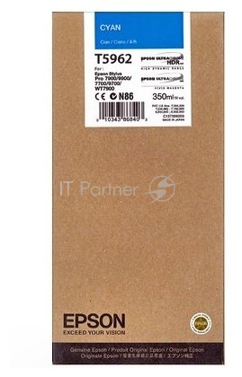 Картридж струйный Epson C13T596200 cyan для Stylus Pro 7900/9900 (350 мл)