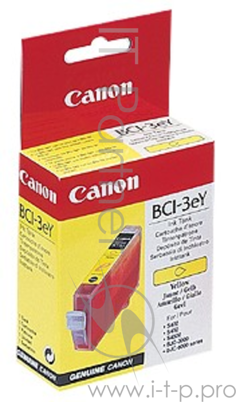 Картридж струйный BCI-3eY (4482A002), для Canon i550/i850/S400/S450/S500/S600/ series, Желтый(Yellow), 310 стр.