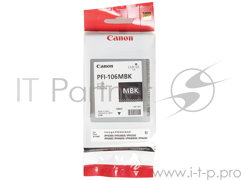 Картридж струйный Canon PFI-106 MBK черный матовый для iPF6300S/6400/6450 (6620B001)