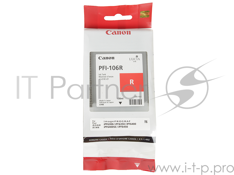 Картридж струйный Canon PFI-106 R красный для iPF6400/6450 (6627B001)