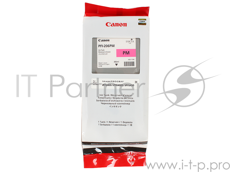 Расходные материалы Canon PFI-206PM 5308B001 Картридж для iPF6400/6450, Фото Пурпурный, 300ml