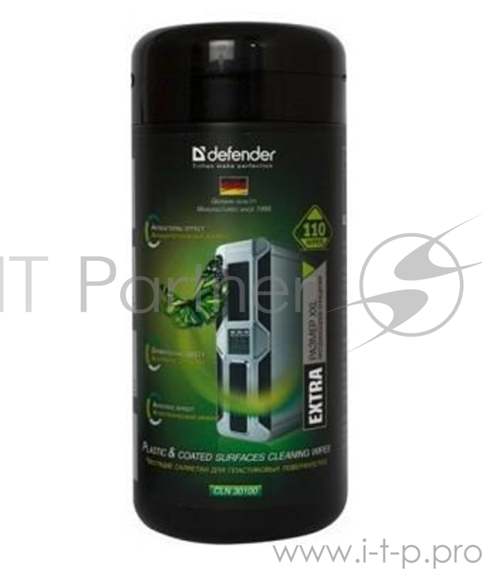 Чистящее средство влажные салфетки Defender 30100 в тубе, для пластиковых поверхностей (110шт./уп.)