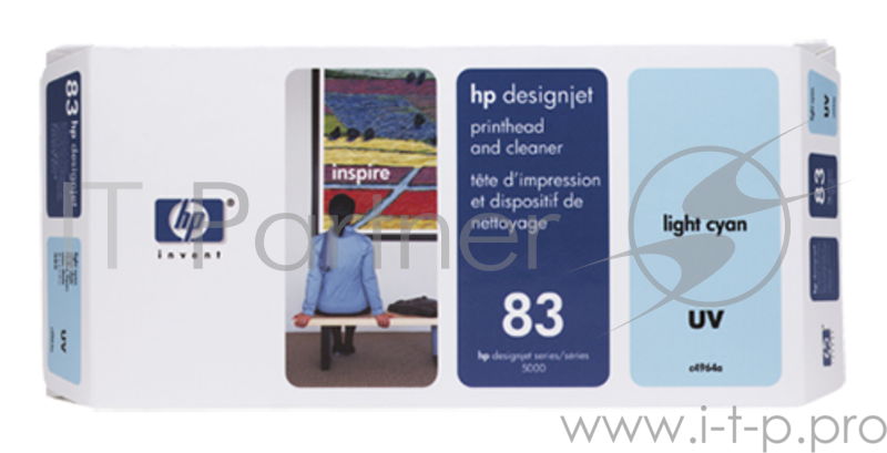 Картридж струйный HP 83 C4964A светло-голубой печатающая головка для HP DJ 5500UV/5500psUV/5000UV/5000psUV
