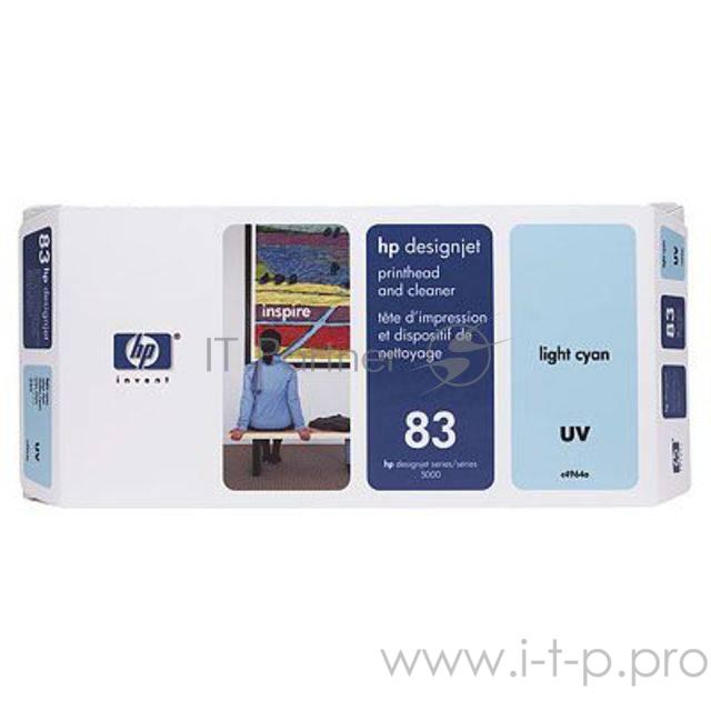 Картридж струйный HP 83 C4964A светло-голубой печатающая головка для HP DJ 5500UV/5500psUV/5000UV/5000psUV
