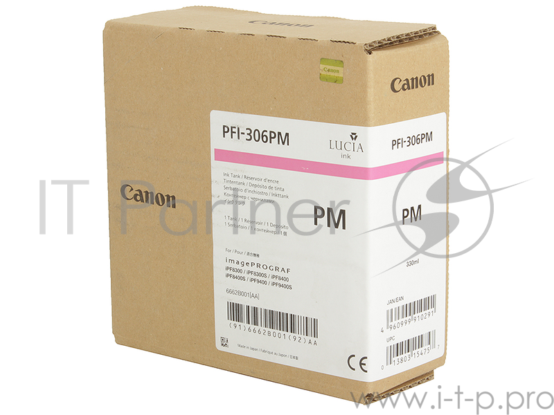 Картридж струйный Canon PFI-306 PM фото пурпурный для iPF8300S/8400/9400S/9400 (6662B001)