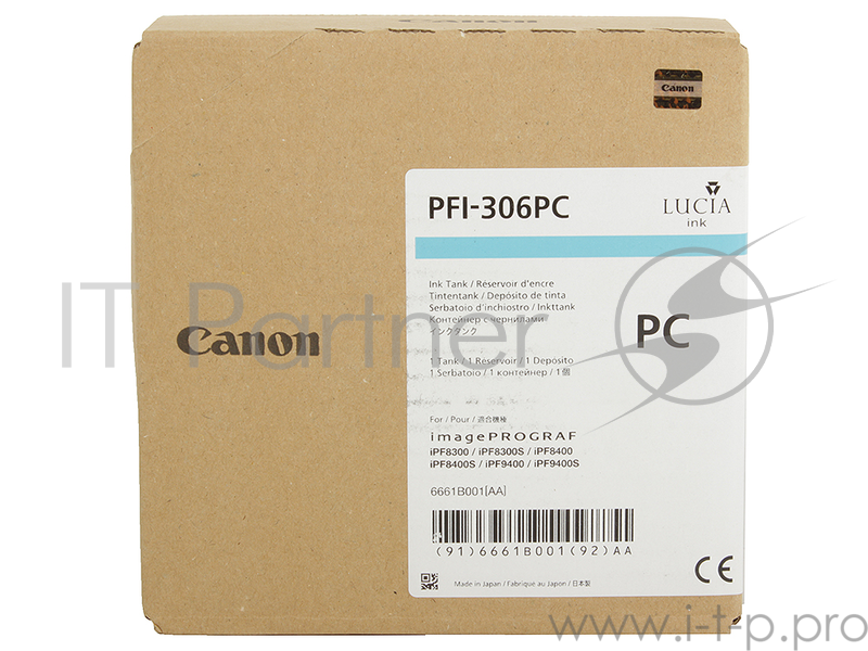 Картридж струйный Canon PFI-306 PC фото голубой для iPF8300S/8400/9400S/9400 (6661B001)