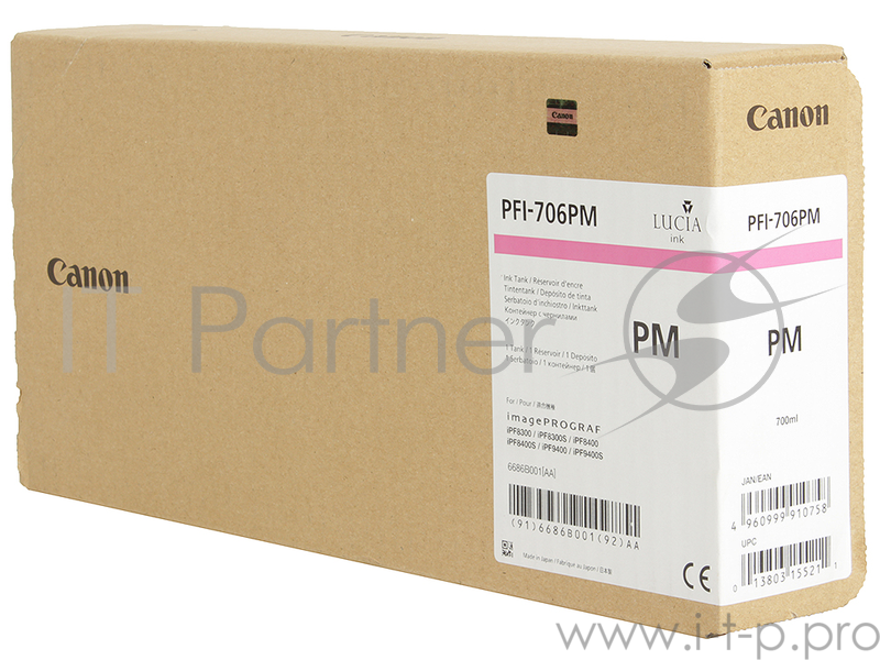 Картридж струйный Canon PFI-706 PM фото пурпурный для iPF8300S/8400/9400S/9400 (6686B001)