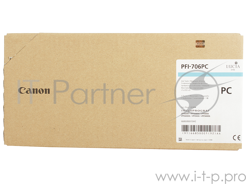 Картридж струйный Canon PFI-706 PC фото голубой для iPF8300S/8400/9400S/9400 (6685B001)