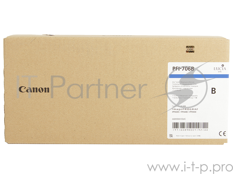 Картридж струйный Canon PFI-706 B синий для iPF8400/9400 (6689B001)