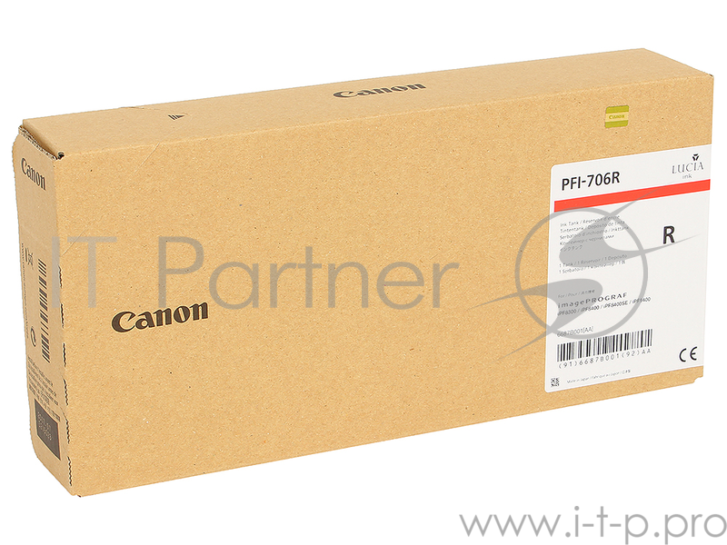 Картридж струйный Canon PFI-706 R красный для iPF8400/9400 (6687B001)
