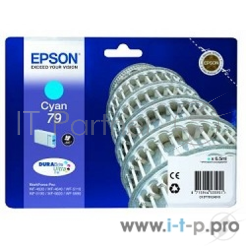 Расходные материалы EPSON C13T79124010 Картридж 79 голубой для WF-5110DW/WF-5620DWF