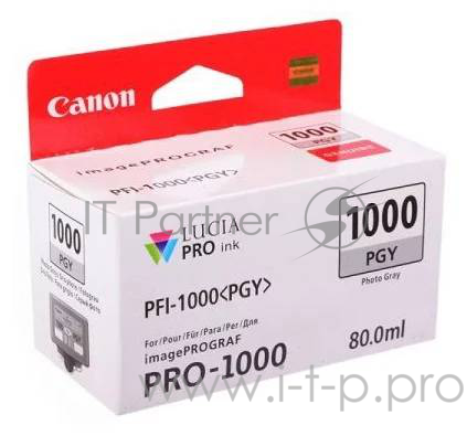 Картридж CANON PFI-1000 PGY Photo Grey