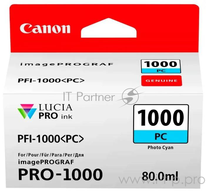 Картридж CANON PFI-1000 PC Photo Cyan