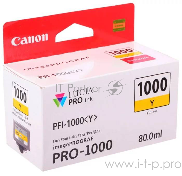 Картридж CANON PFI-1000 Y Yellow