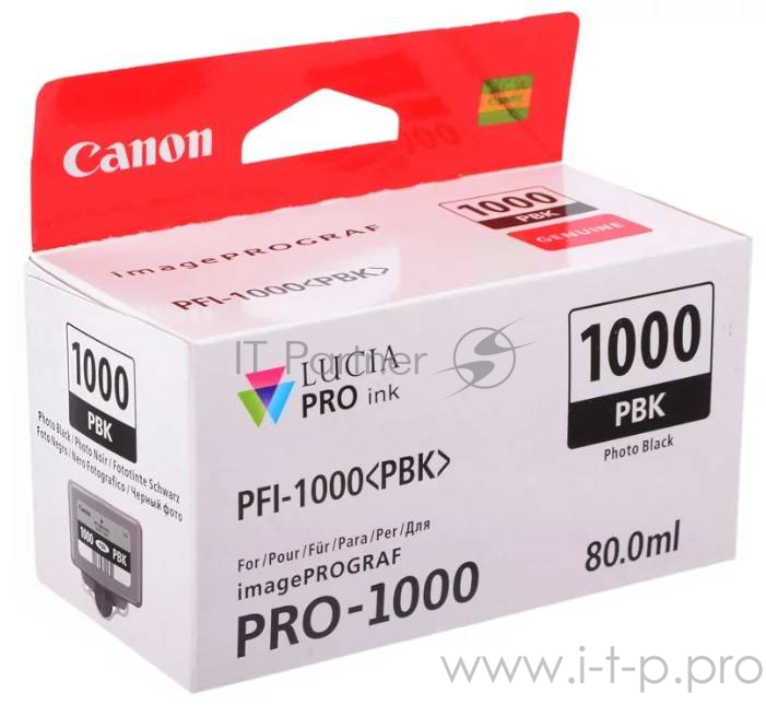 Картридж CANON PFI-1000 PBK Photo Black