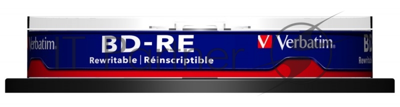 Диск BD-RE 25ГБ 2x Verbatim 43694, пласт.коробка, на шпинделе (10шт./уп.)