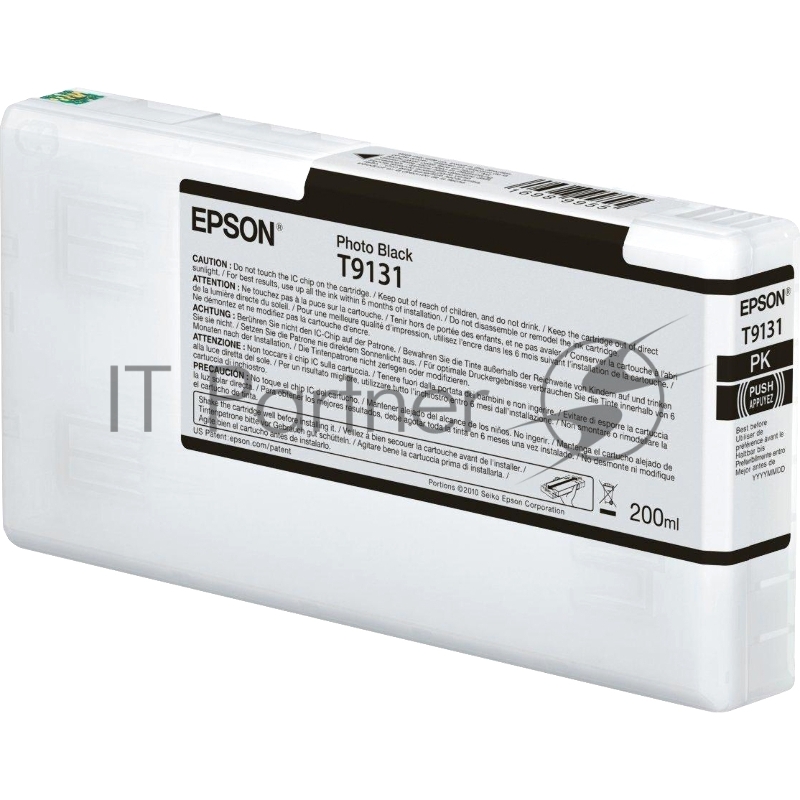 Картридж Epson T9131 Photo Black с фото-чёрными чернилами (200ml), для плоттеров SC-P5000 (C13T913100)