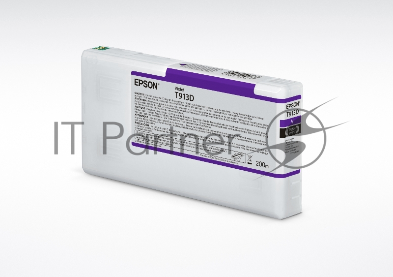 Картридж Epson T913D Violet с фиолетовыми чернилами (200ml) для плоттеров SureColor SC-P5000 (C13T913D00)