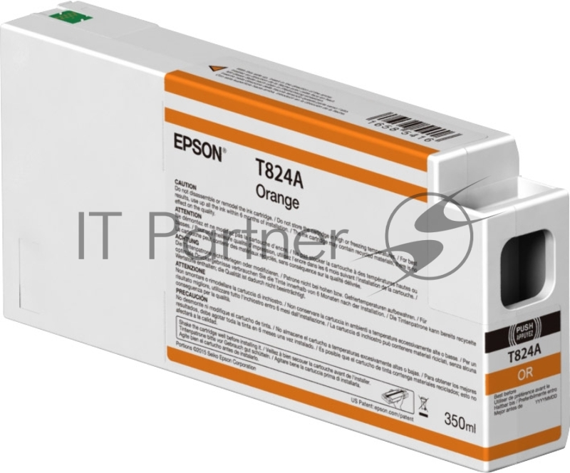 Струйный картридж Singlepack Orange T824A00 UltraChrome HDX 350ml