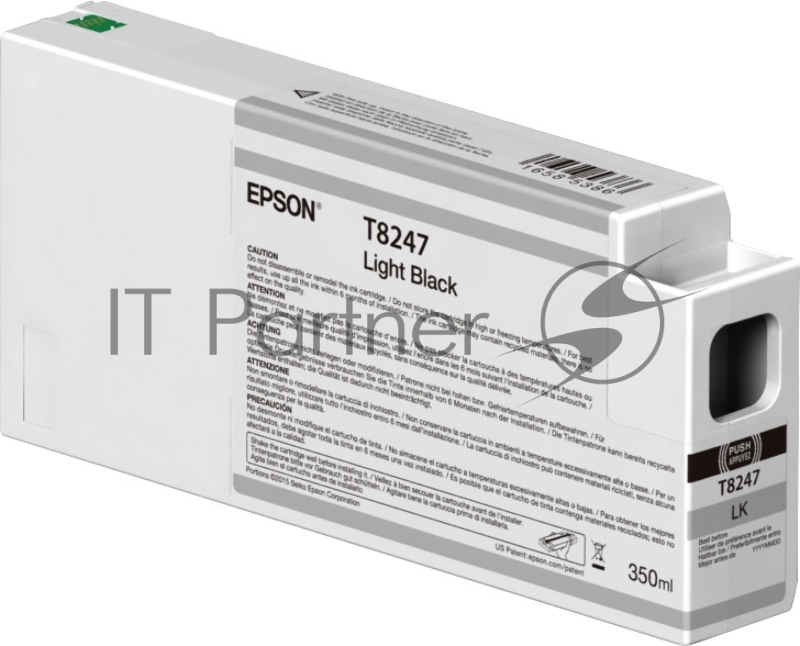 Картридж струйный Singlepack Light Black T824700 UltraChrome HDX/HD 350ml