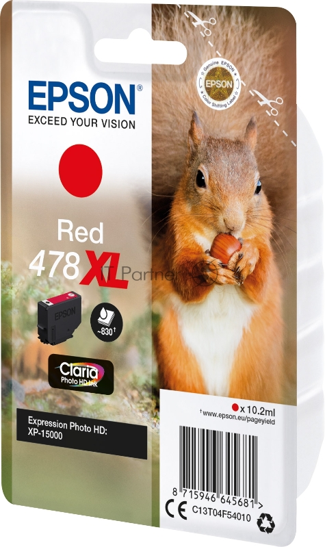 Картридж струйный Singlepack Red 478XL Claria Photo HD Ink