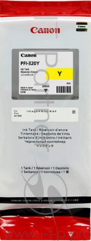 Картридж струйный Canon PFI-320 Y 2893C001 желтый (300мл) для Canon Canon imagePROGRAF TM-200/205