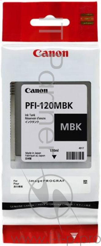 Картридж струйный Canon PFI-120 MBK 2884C001 черный матовый (130мл) для Canon Canon imagePROGRAF TM-200/205