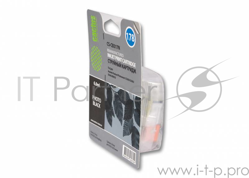 Картридж струйный Cactus CS-CB317N фото черный для №178 HP PhotoSmart B8553/C5383/C6383/D5463 (6ml)