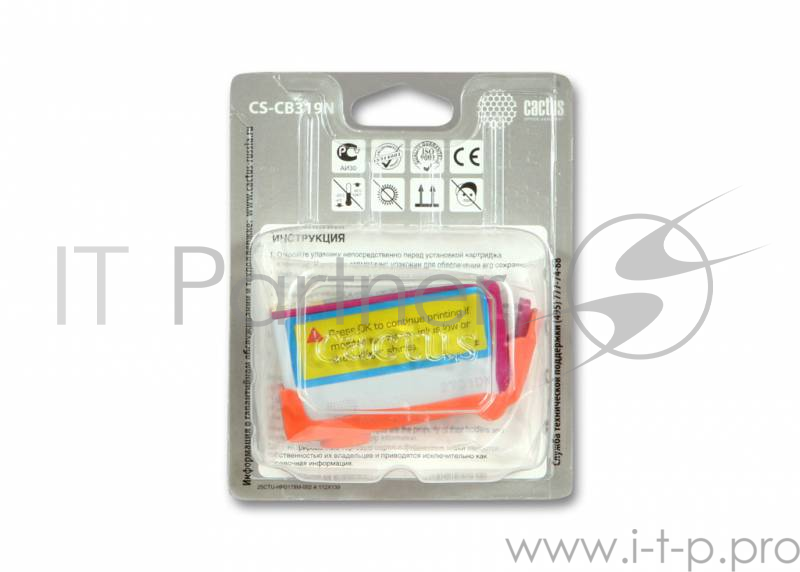 Картридж струйный Cactus CS-CB319N пурпурный для №178 HP PhotoSmart B8553/C5383/C6383/D5463 (6ml)