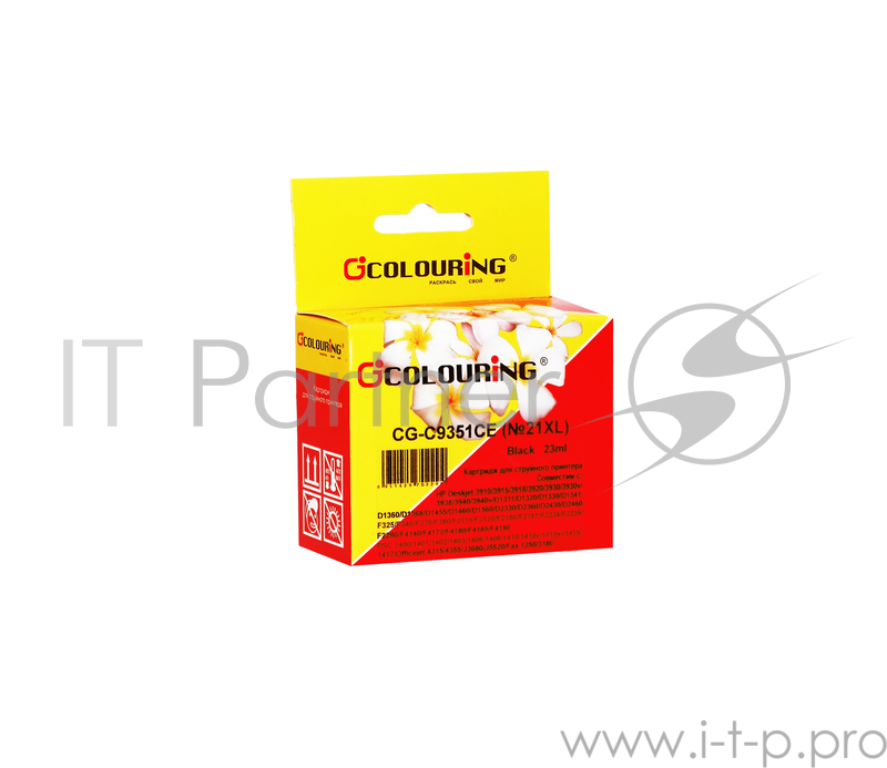 Картридж CG-C9351CE №21XL для принтеров HP DJ 3920/3940/PSC1410 Black пигмент Colouring