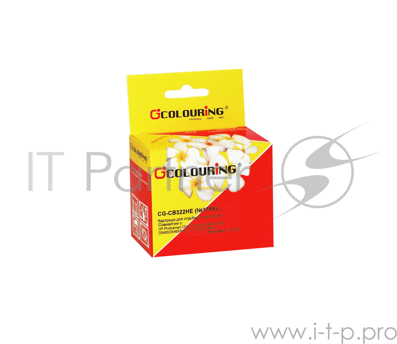 Картридж CG-CB322HE (№178XL) для принтеров HP Photosmart C5380/C5383/C6380/C6383/D5460/ Fax/Pro B8553 Photo Black водн Colouring