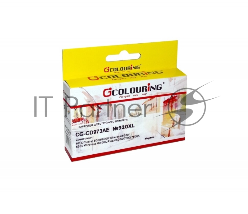 Картридж CG-CD973AE №920XL для принтеров HP officejet 6000/6500/7000 Magenta водн Colouring