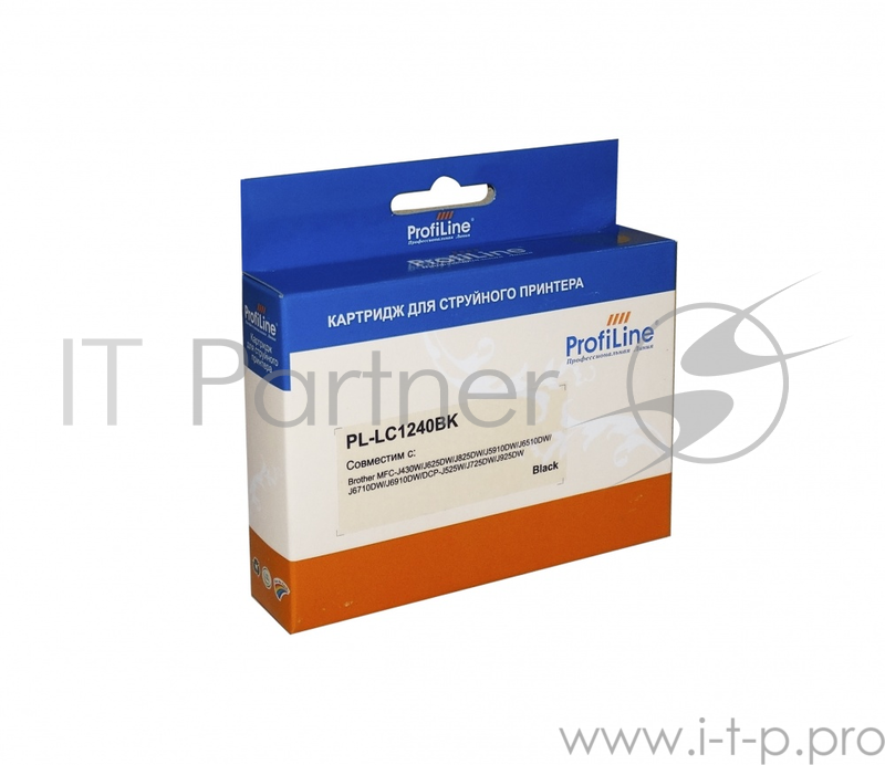 Картридж для принтеров Brother LC1240BK MFC-J6510DW/6710DW/6910DW/DJ525 Black водн ProfiLine